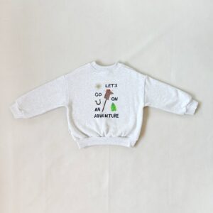 Adventure Cotton Fleece Jumper - Beige Marle