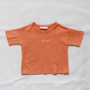 Ambrose Logo Embroidered Tee - Burnt Orange/White