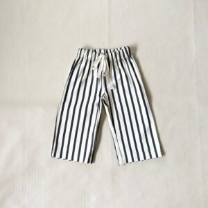 Billie Stripe Cotton Pants - Cream/Cocoa Stripe