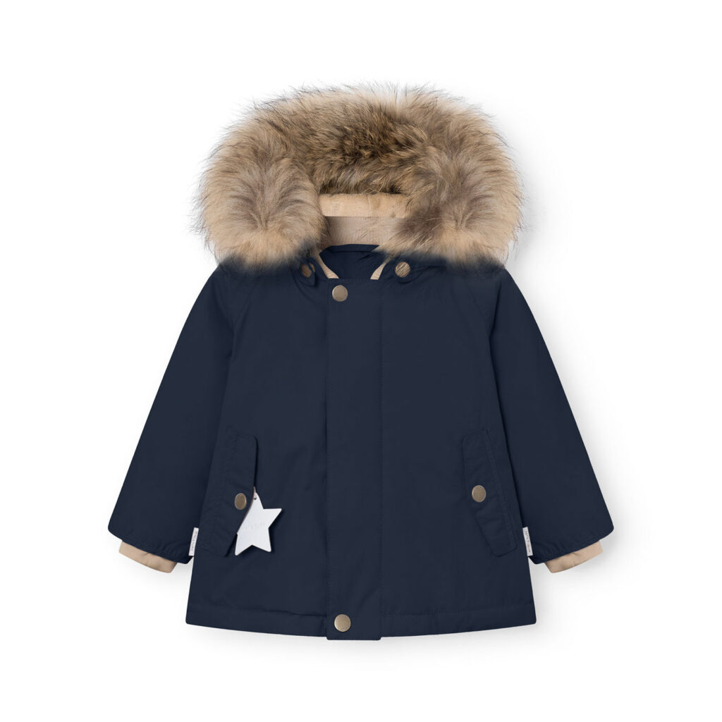 2-piece Winter Coat Wally Fur + Walentex Dungarees — Navy