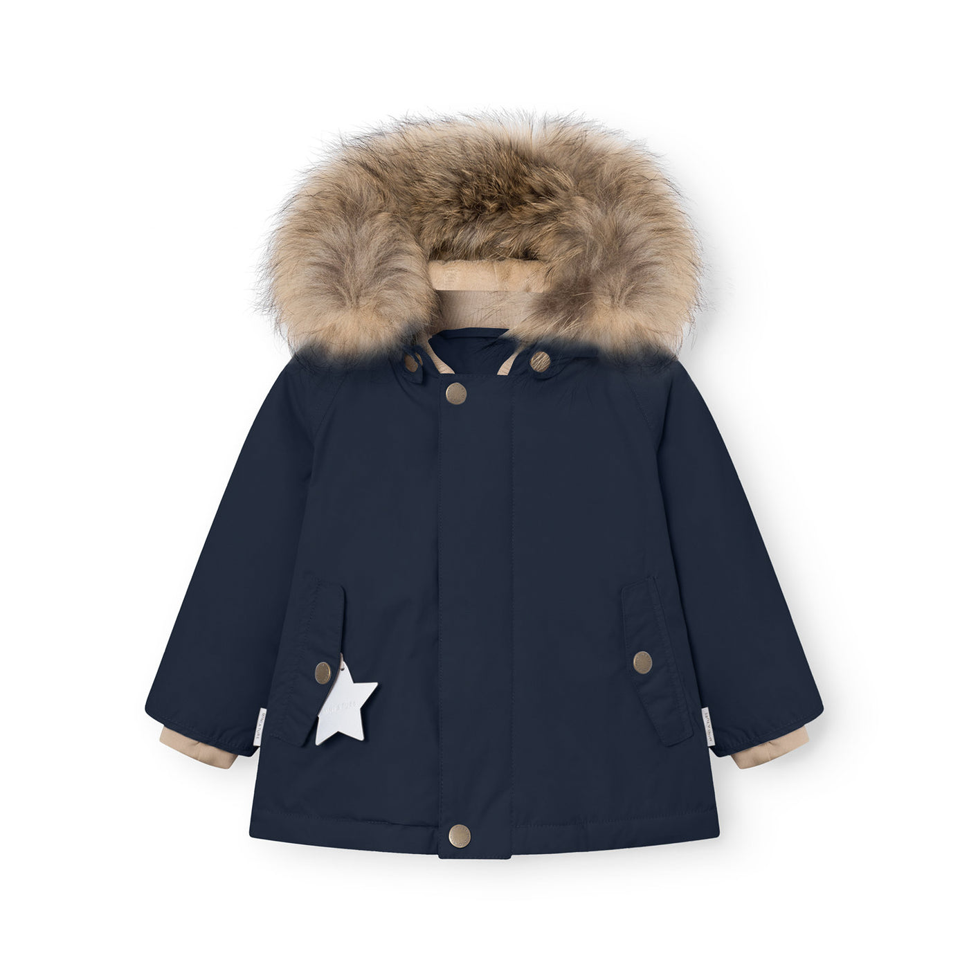 Mini A Ture - 2-piece Winter Coat Wally Fur + Walentex Dungarees