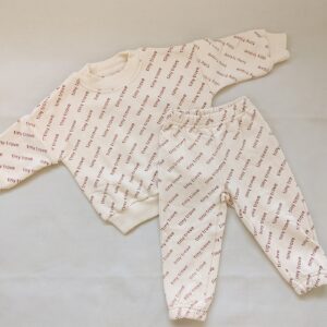 Everest All Over Logo Tracksuit - Butter/Burgundy