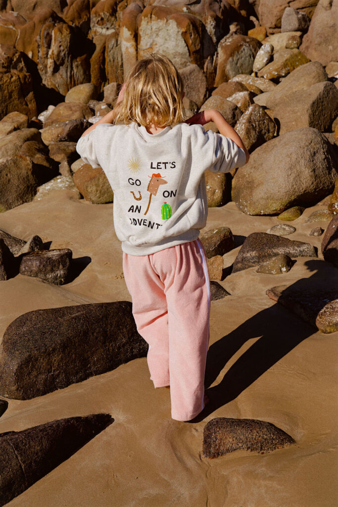 Adventure Cotton Fleece Jumper - Beige Marle