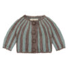 Misha & Puff Baby Circus Stripe Cardigan Mink Brown