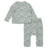 Misha & Puff Baby Two Piece Wrap Set Onsen Blue Circus Print