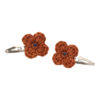Misha & Puff Child Set Of Two Fleur Hair Clips Sabi Brown