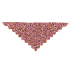 Misha & Puff Child Embroidered Scallop Scarf Antique Rose Pink