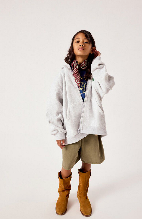 American Vintage - Baptown Long-sleeved hooded zip-up sweatshirt