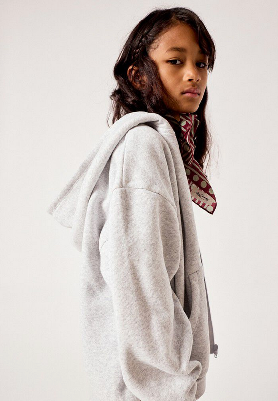 American Vintage - Baptown Long-sleeved hooded zip-up sweatshirt