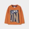 Boys' orange printed knit T-shirt Game On