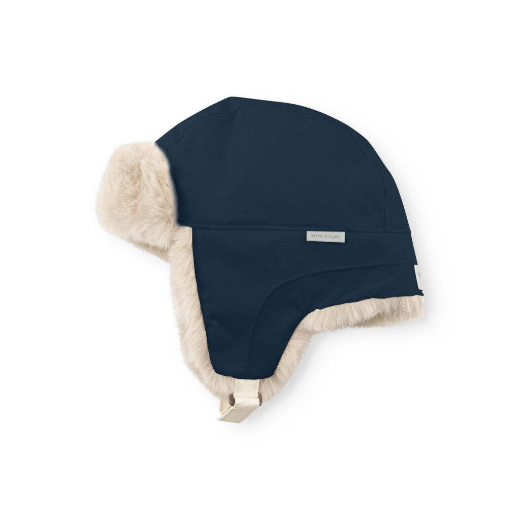 Crister Teddy Lined Winter Hat — Navy