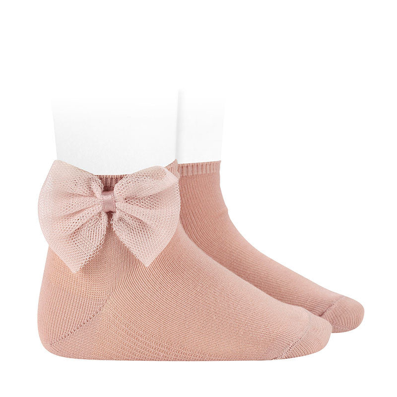 Short Socks with Tulle Buckle
