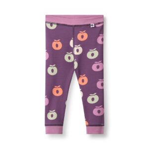 Elstar Baby Leggings with Apples - Aubergine