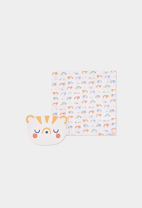 Baby cotton printed animals gift set