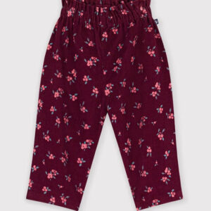 Petit Bateau - Baby floral print velvet trousers