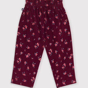 Petit Bateau - Baby floral print velvet trousers