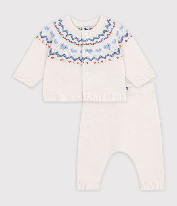 Baby's jacquard knit set