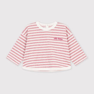 Petit Bateau - Baby long-sleeved striped cotton T-shirt
