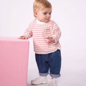 Petit Bateau - Baby long-sleeved striped cotton T-shirt