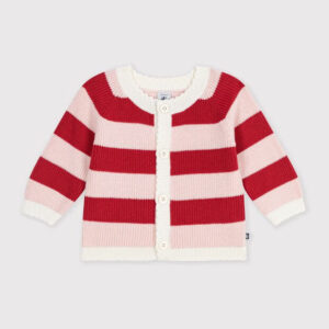 Petit Bateau - Baby striped cotton cardigan