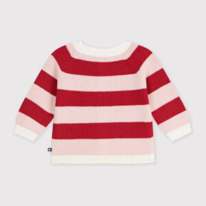 Petit Bateau - Baby striped cotton cardigan