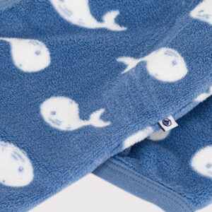 Petit Bateau - Printed fleece sleepsuit for babies