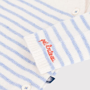 Petit Bateau - Striped Wool and Cotton Knit Baby Bodysuit