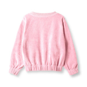 Velour Sweatshirt in Candy Floss