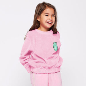 Velour Sweatshirt in Candy Floss